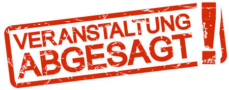 EPS vector rubber stamp colored red with text event canceled (german text)のイラスト素材