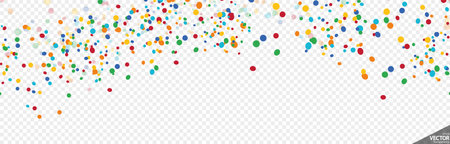 Eps illustration seamless background with different colored confetti for party time concepts with transparency effect in vector fileのイラスト素材