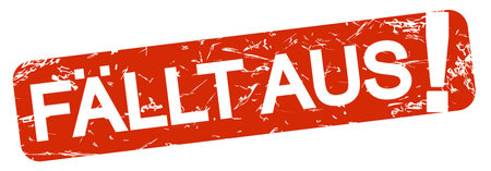 EPS vector rubber stamp colored red with text canceled (german text)のイラスト素材