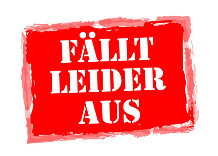 EPS vector rubber stamp colored red with text canceled (german text)のイラスト素材