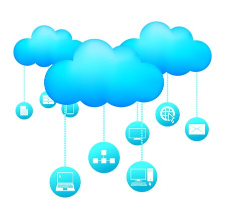 Cloud computingのイラスト素材