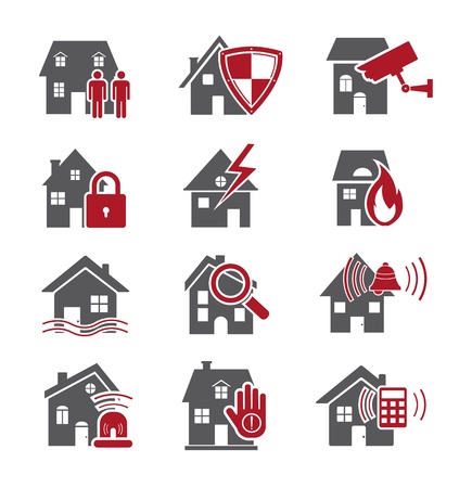 House security iconsのイラスト素材