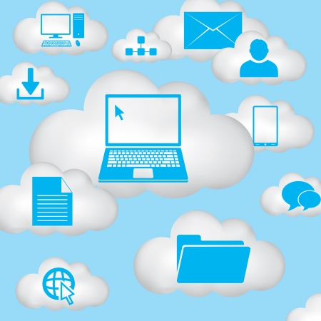 Cloud computing conceptのイラスト素材