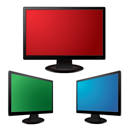 Computer monitor setのイラスト素材
