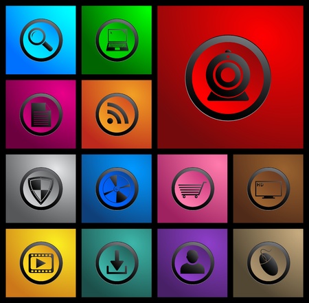 Web site and internet iconsのイラスト素材