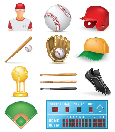 Baseball Icon Setのイラスト素材