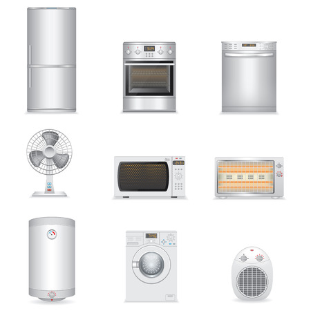 Set of Household Appliancesのイラスト素材