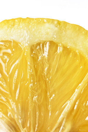 A lemon slice close up.の写真素材