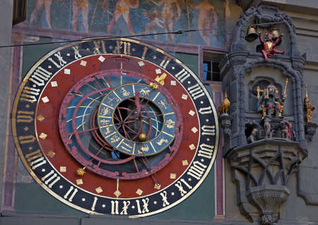 Old medieval astronomical clock in Bern, Switzerland 