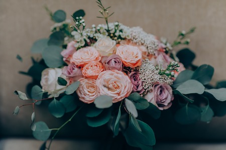 Bouquet flower. Wedding, holiday and floral background styled conceptの写真素材