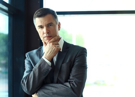 Portrait of a handsome business manの写真素材