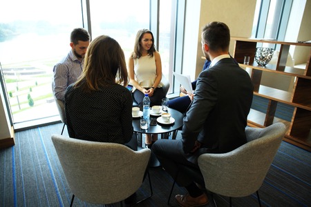 Young professionals work in modern office.Business crew working with startup.の写真素材