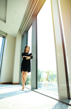 Modern business woman in the officeの写真素材