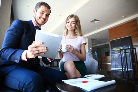 Young professionals work in modern office.Business crew working with startup.の写真素材