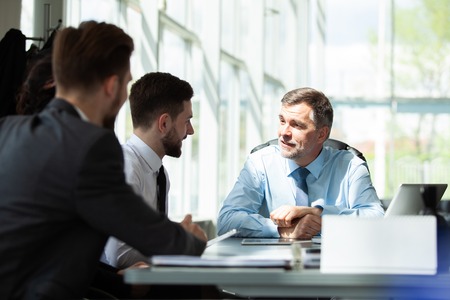 Working together. Business Team Discussion Meeting Corporate Concept.の写真素材