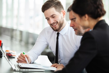 Working together. Business Team Discussion Meeting Corporate Concept.の写真素材