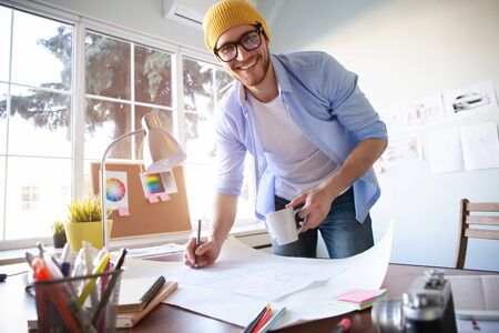 Design Studio Architect Creative Occupation Blueprint Conceptの写真素材