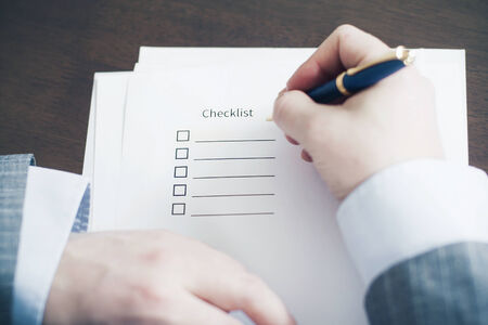 Filling Tasks to Checklistの写真素材