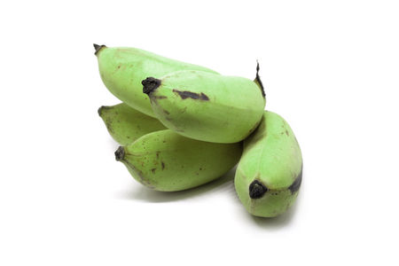 Cultivated banana isolated on white background.の写真素材