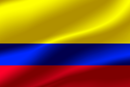 Flag of Colombia as the background.の写真素材