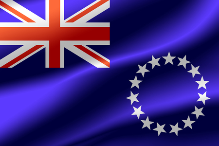 Flag of Cook Islands as the background.の写真素材