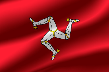 Flag of Isle of Man as the background.の写真素材