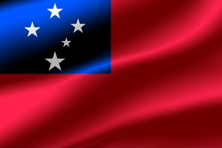 Flag of Samoa as the background.の写真素材