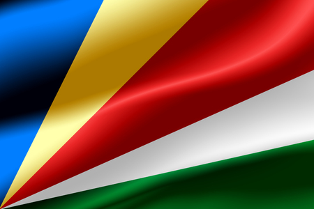 Flag of Seychelles as the background.の写真素材