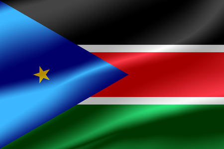 Flag of South Sudan as the background.の写真素材