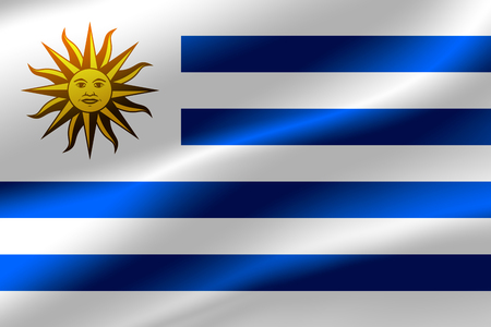 Flag of Uruguay as the background.の写真素材