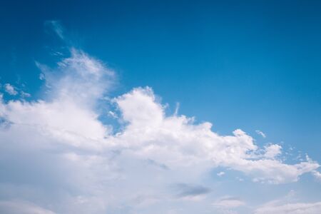 Blue sky with clouds beautiful day.