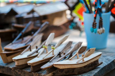Handmade souvenirs of the Moken people in Surin Islands National Park, Thailand.の写真素材