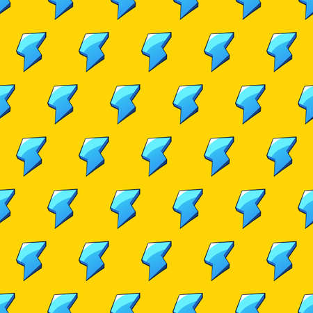 Vector Seamless Electric Energy Style Patternのイラスト素材
