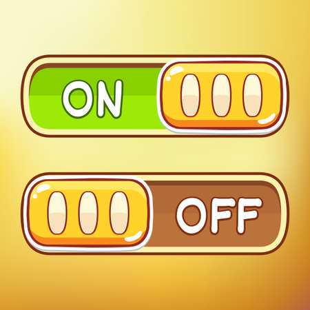 Cartoon Toggle Switch Different symbols asset
