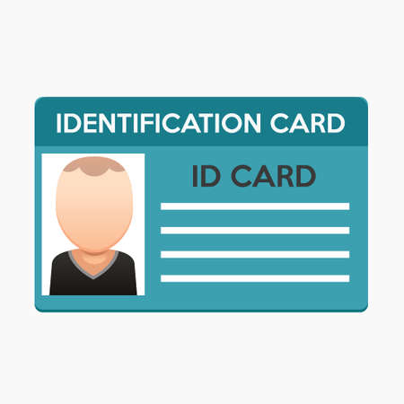 Identification card flat designのイラスト素材