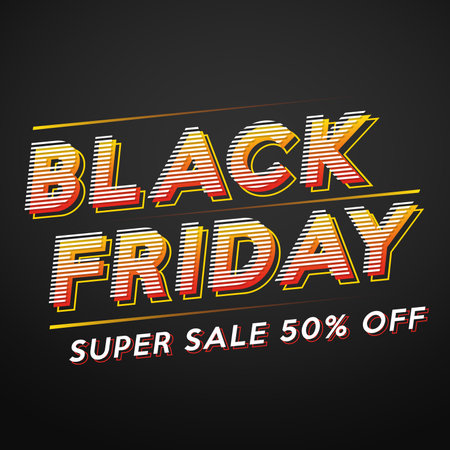 Black friday sale banner vector designのイラスト素材