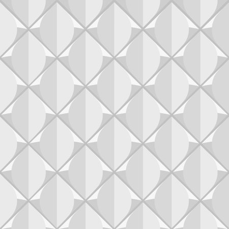 White geometric circular abstract seamless pattern backgroundのイラスト素材