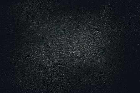 Black leather texture background surfaceの写真素材