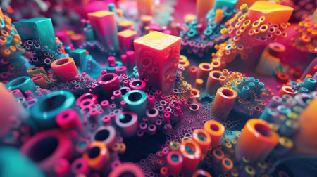 3d illustration of abstract geometric composition,digital art works.
の素材