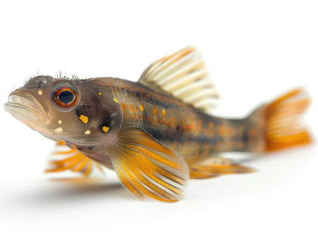 Dwarf fish isolated on white background. Clipping path included.の素材