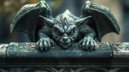 Small Gargoyle Statue - Ornamental Creature, Classic Gothic Styleの素材