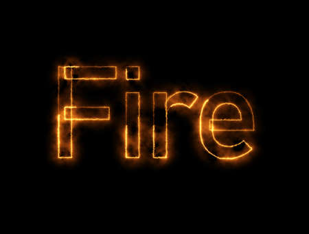Burning wire of Fire with Black background can Composite with screen mode - imageの写真素材