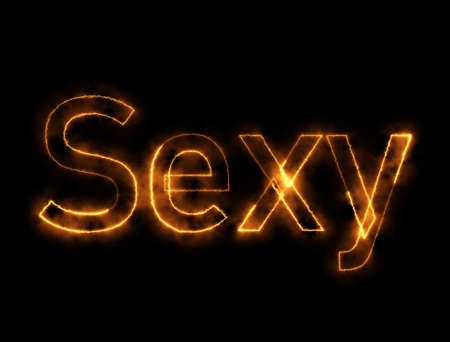 Burning wire of Sexy with Black background can Composite with screen mode - imageの写真素材