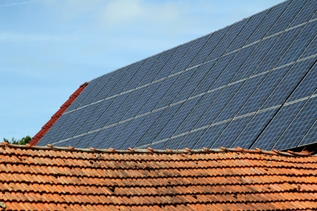 Photovoltaic system on the house roof