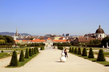 View of Vienna from Belvedere Palaceのeditorial素材