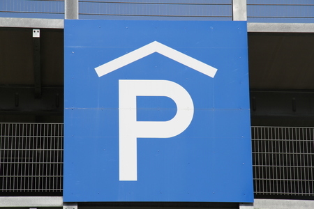 sign for a parking garageの写真素材