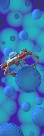 The nano robot ,medical concept,3d render