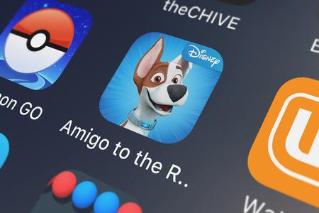 London, United Kingdom - September 30, 2018: Close-up shot of the Amigo to the Rescue-Disney Junior...