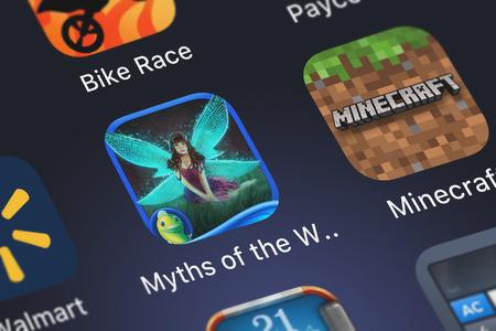 London, United Kingdom - October 05, 2018: Close-up of the Myths of the World: Of Fiends and Fairies...