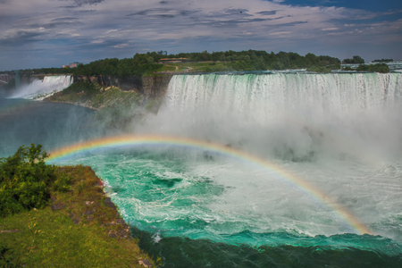 Niagara Falls and Rainbow very Beatifulの写真素材